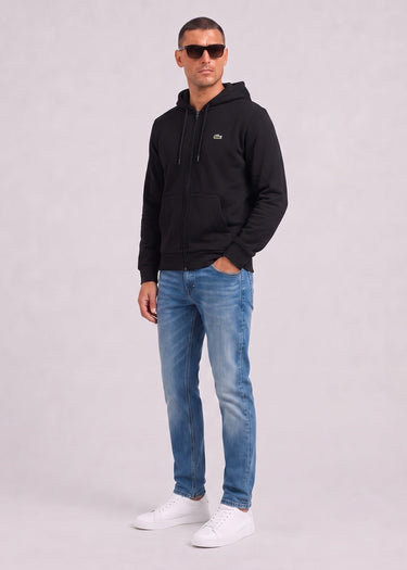 Lacoste Hoodies Fleece zipped front hoodie - black