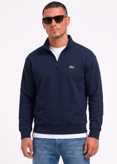 Lacoste Truien Quarter zip fleece sweatshirt - navy blue