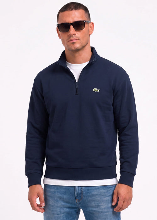 Quarter zip fleece sweatshirt - navy blue