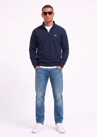 Lacoste Truien Quarter zip fleece sweatshirt - navy blue