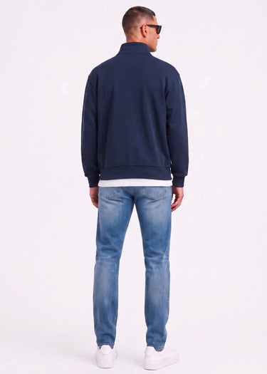 Lacoste Truien Quarter zip fleece sweatshirt - navy blue