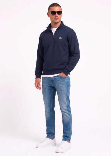 Lacoste Truien Quarter zip fleece sweatshirt - navy blue