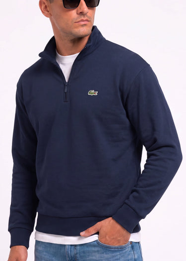 Lacoste Truien Quarter zip fleece sweatshirt - navy blue