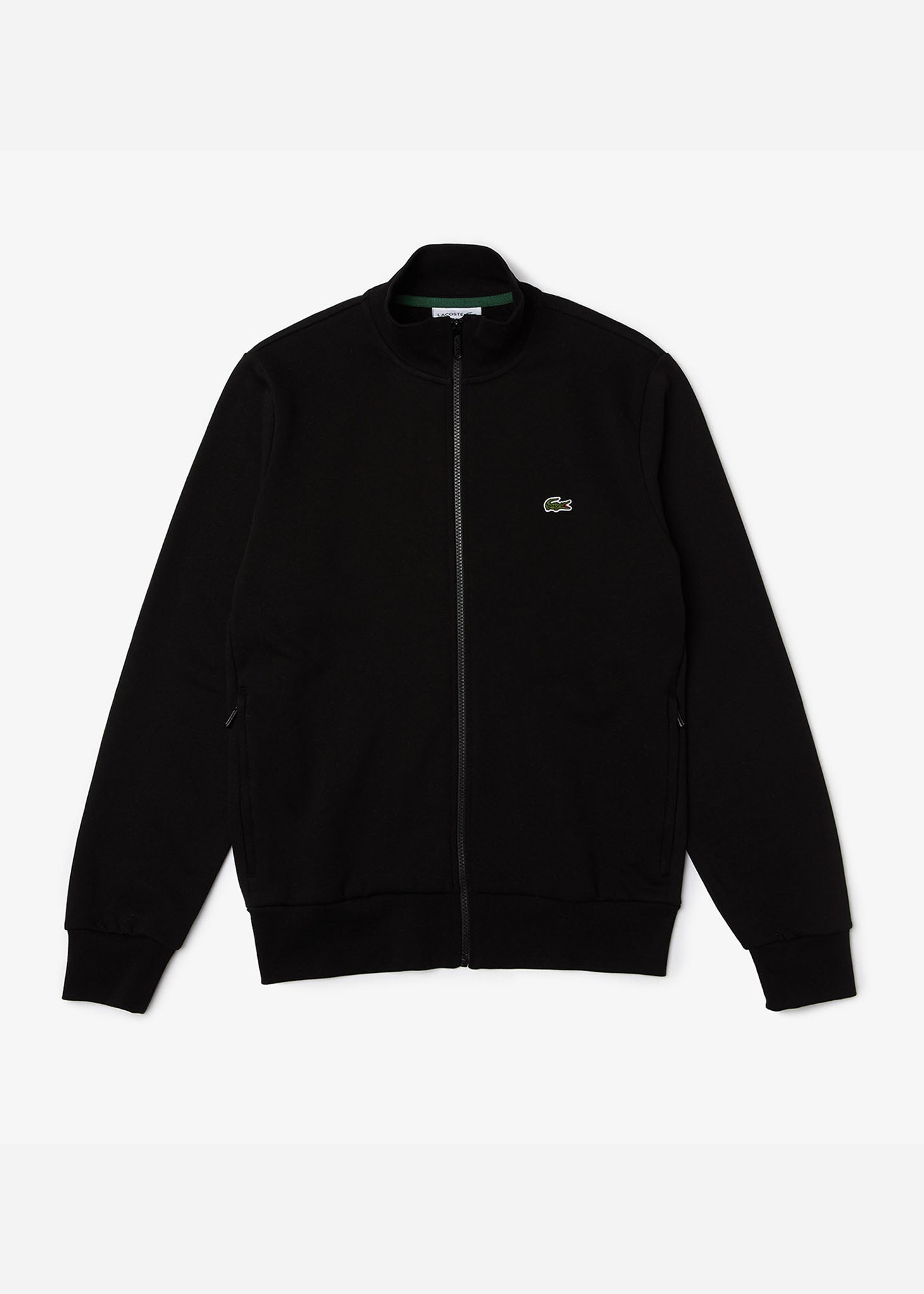 Lacoste Vesten  Brushed fleece zip through sweater - black 