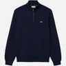 Lacoste Truien High neck zip up fleece sweatshirt - navy blue