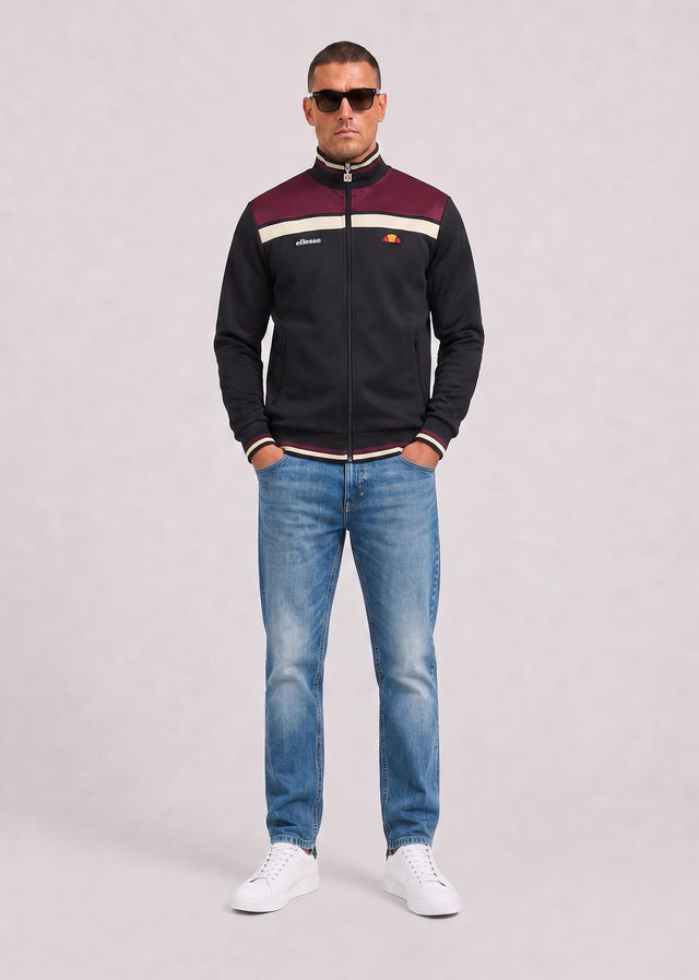 Ellesse Sweatjacken Vignola track top - black burgundy
