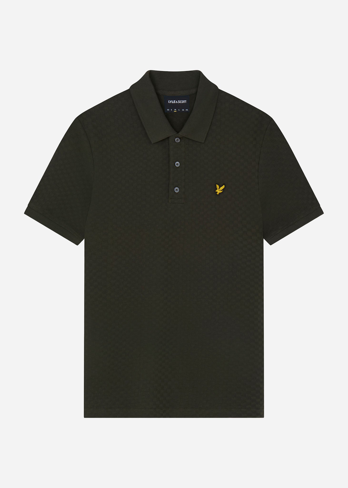 Lyle & Scott Polo's  Grid texture polo shirt - mountain moss 