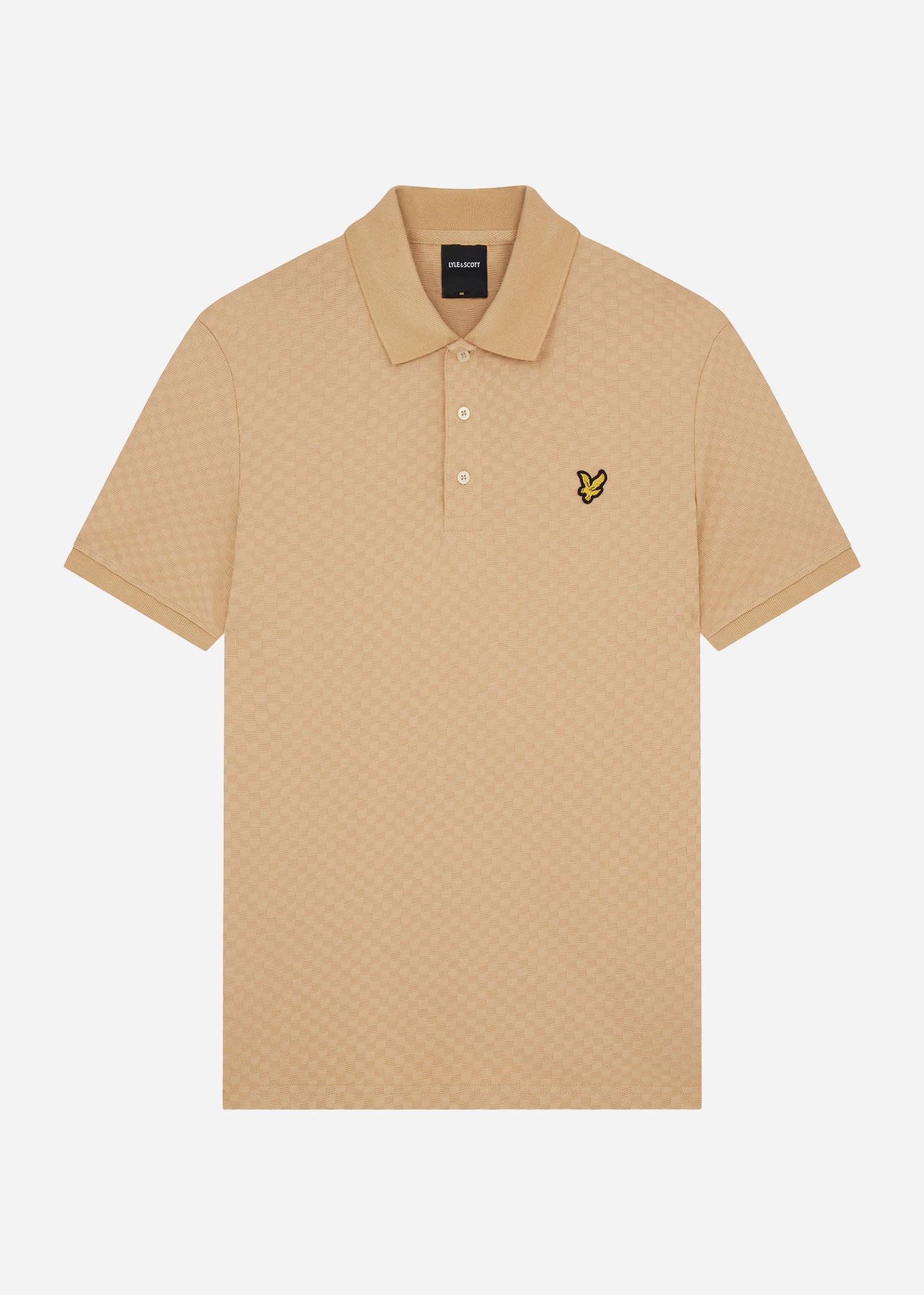 Lyle & Scott Polo's  Grid texture polo shirt - cairngorms khaki 