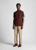 Lyle & Scott Polo's  Tonal eagle polo shirt - burgundy 