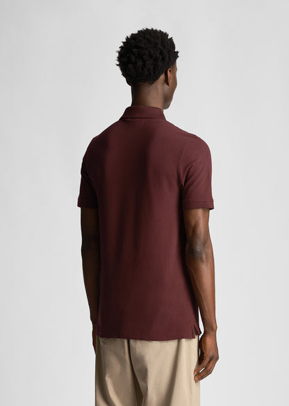 Lyle & Scott Polo's  Tonal eagle polo shirt - burgundy 