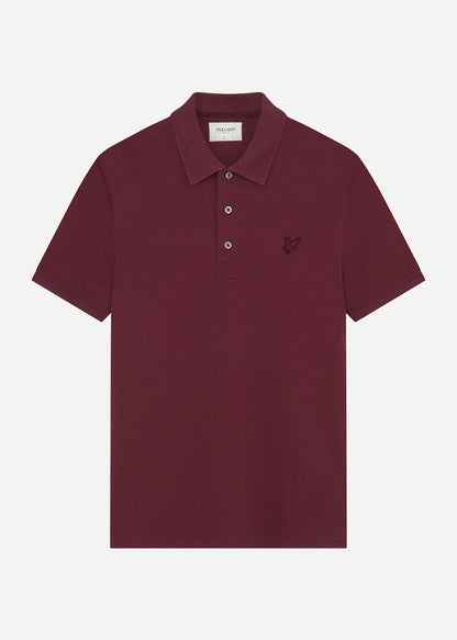 Lyle & Scott Polo's  Tonal eagle polo shirt - burgundy 