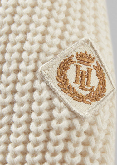 Henri Lloyd Pullover Golant quarter zip ribbed knit - ecru