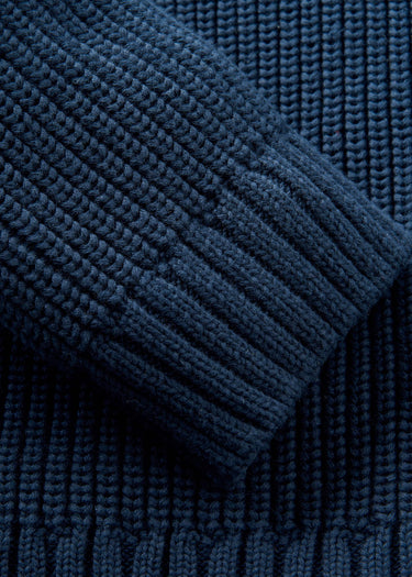 Henri Lloyd Pullover Golant quarter zip ribbed knit - navy
