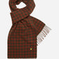 Lyle & Scott Sjaals  Tartan lambswool scarf - victory orange olive jet black 