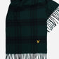 Lyle & Scott Sjaals  Check lambswool scarf - argyle teal jet black 