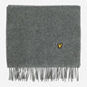 Lyle & Scott Sjaals Plain lambswool scarf - mid grey marl