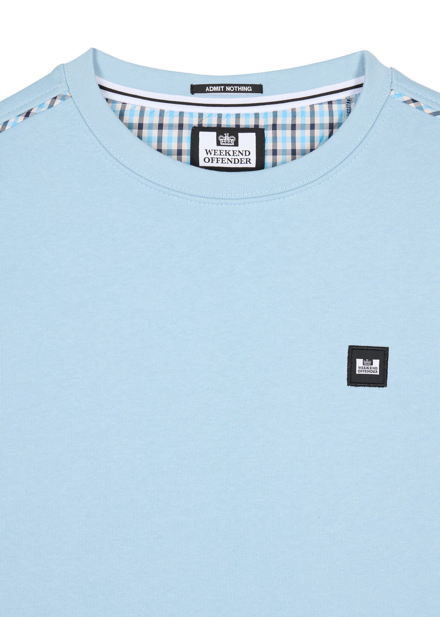 Weekend Offender Truien  Vega - winter sky blue house check 