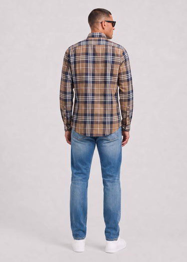 Barbour Hemden Barbour edger tailored checked shirt - stone