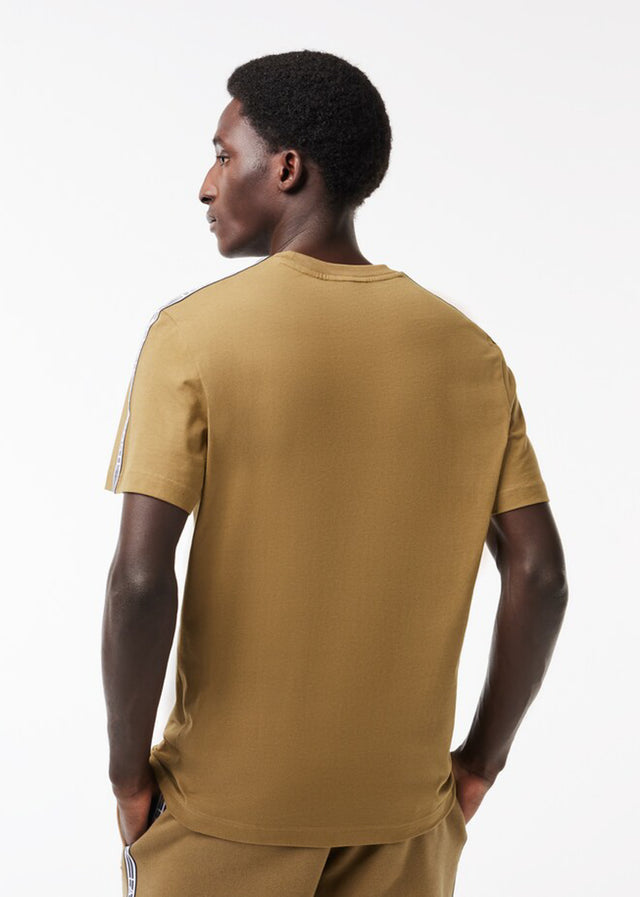 Lacoste T-Shirts  Contrast stripe t-shirt - cookie 