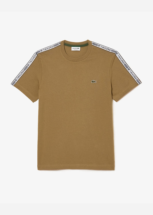 Lacoste T-shirts  Contrast stripe t-shirt - cookie 