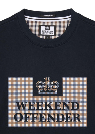 Weekend Offender T-shirts Shevchenko - navy mid house check