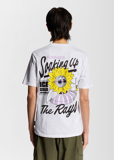 Lyle & Scott T-shirts Sunnies pool bar graphic t-shirt - white