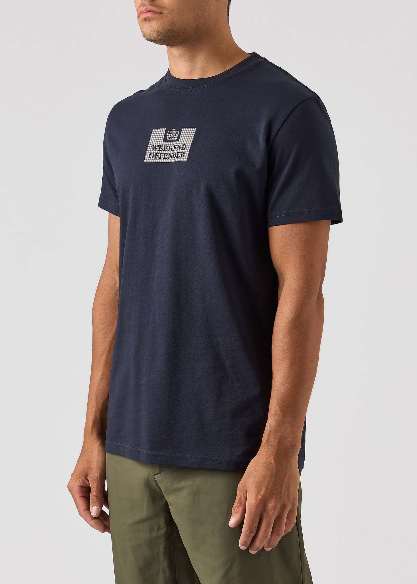 Weekend Offender T-shirts  Dygas - navy house check 