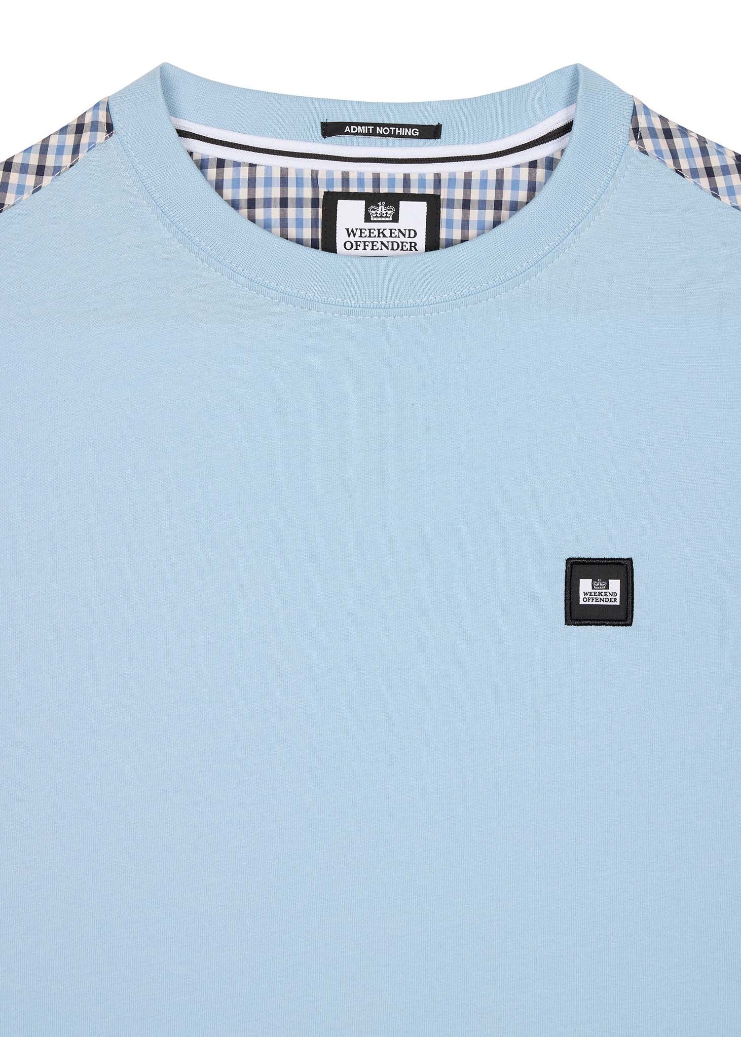 Weekend Offender T-shirts  Diaz - winter sky blue house check 