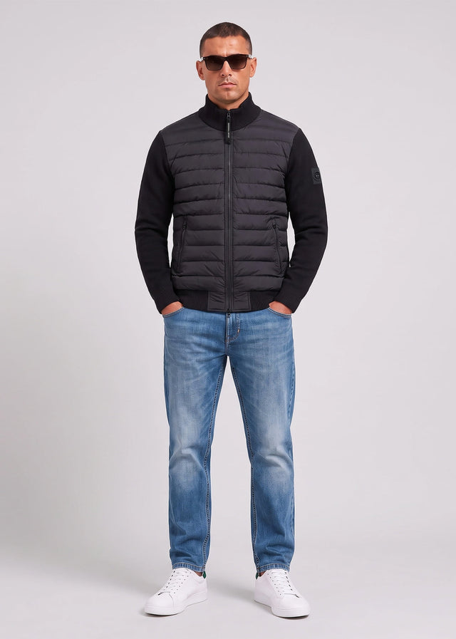 Marshall Artist Sweatjacken Aldgate hybrid knit - black