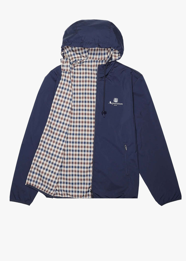 Aquascutum Jacken Hooded reversible sailor jacket - navy