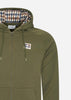 Aquascutum Hoodies Active patch fz raglan hoodie - army green