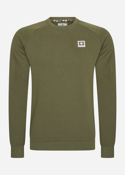 Aquascutum Truien Active patch crewneck - army green