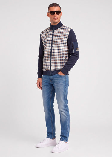 Aquascutum Sweatjacken Club tech fz sweater - navy
