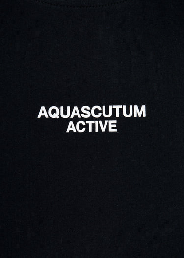 Aquascutum T-Shirts Back graphic t-shirt - black