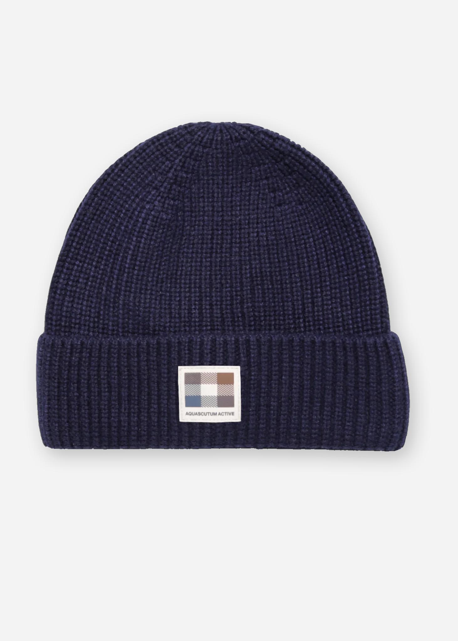 Aquascutum Mutsen Active beanie patch - navy