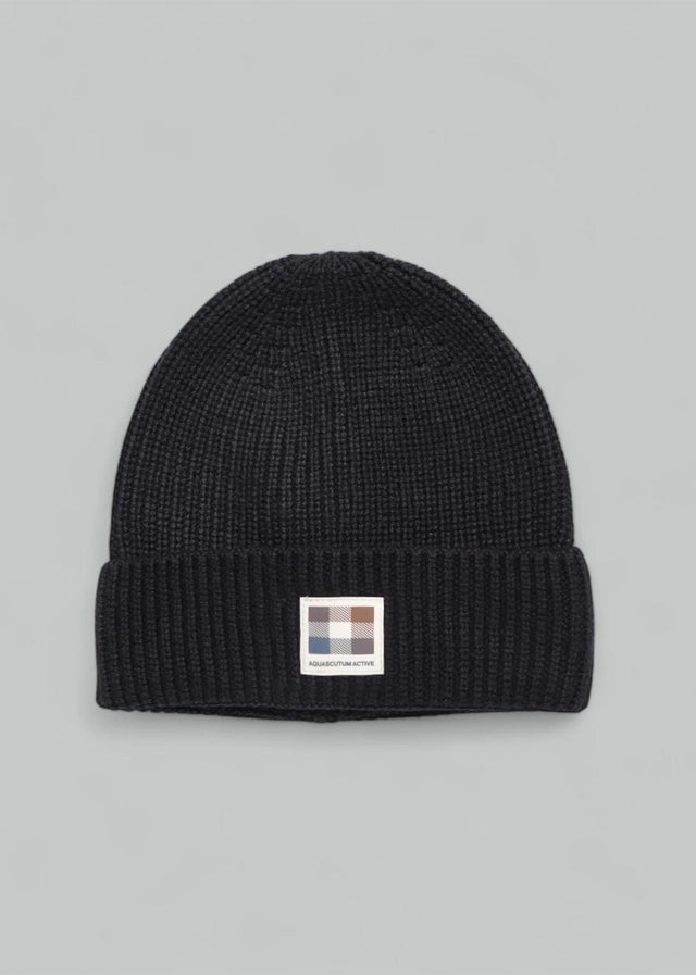 Aquascutum Mützen Active beanie patch - black