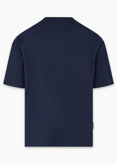Aquascutum T-Shirts Check shoulder t-shirt - navy