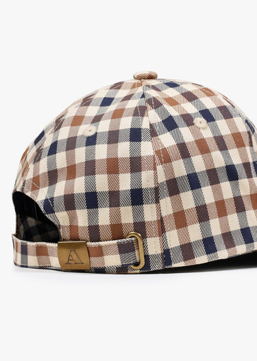 Aquascutum Caps Logo check cap - club check