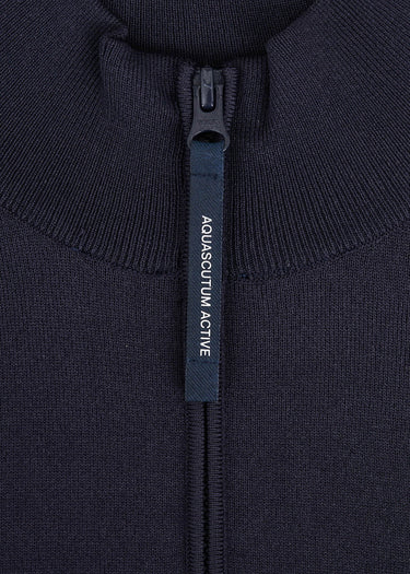 Aquascutum Pullover Quarter zip tech sweater - navy