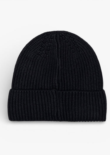 Aquascutum Mützen Rubber patch beanie - black