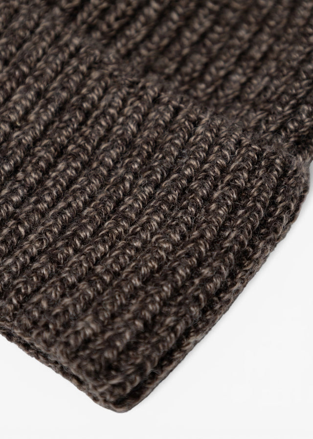 Aquascutum Mützen Rubber patch beanie - chocolate