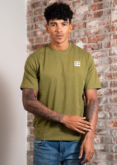 Aquascutum T-shirts Rubber patch t-shirt - army green