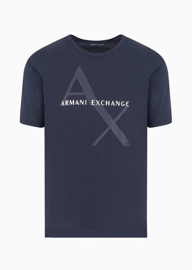 Armani Exchange T-shirts Diagonal logo t-shirt - navy