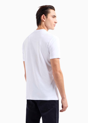 Armani Exchange T-shirts Diagonal logo t-shirt - white