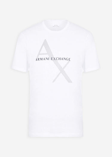 Armani Exchange T-shirts Diagonal logo t-shirt - white