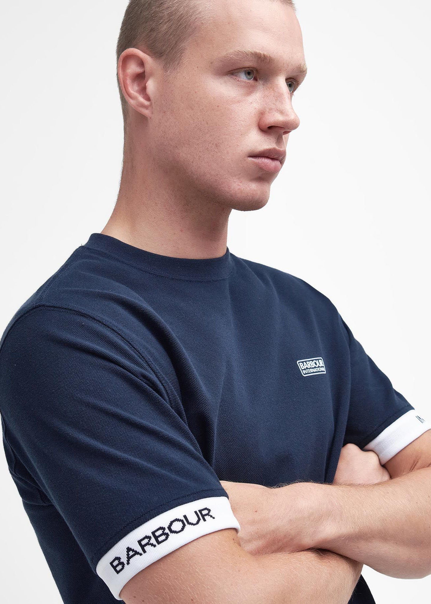 Barbour International T-shirts  Heim tee - navy 