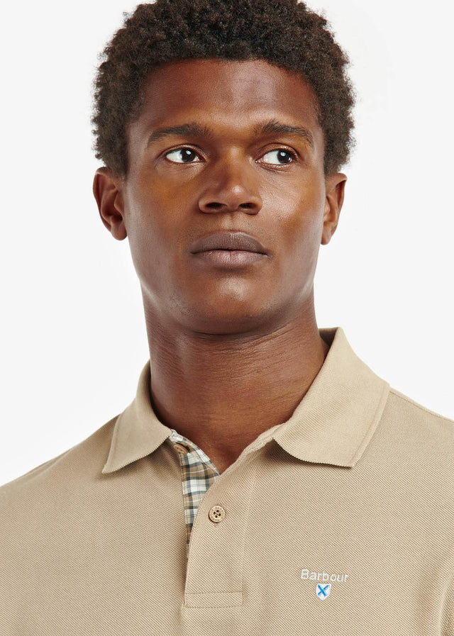 Barbour Poloshirts  Tartan pique polo - washed stone 