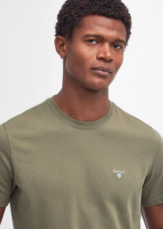 Barbour T-Shirts  Tartan sports tee - pale sage 
