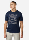 Ben Sherman T-shirts  Linear record player - dark navy 