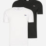 Fila T-shirts  Brod tee 2 pack - black bright white 